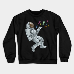 Astronaut with Butterflies T Shirt Crewneck Sweatshirt